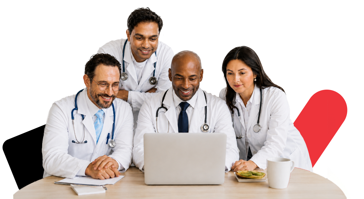 Medical professionals collaborating
